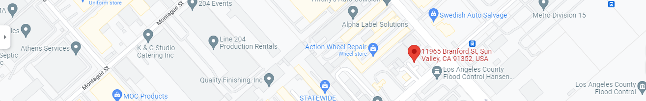 A map of the location of action wheel repair.
